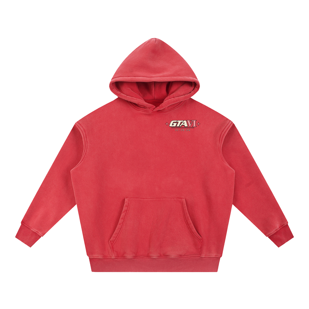 Social Life Oversized Hoodie - Red
