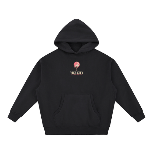 Flamingo Oversized Hoodie - Black