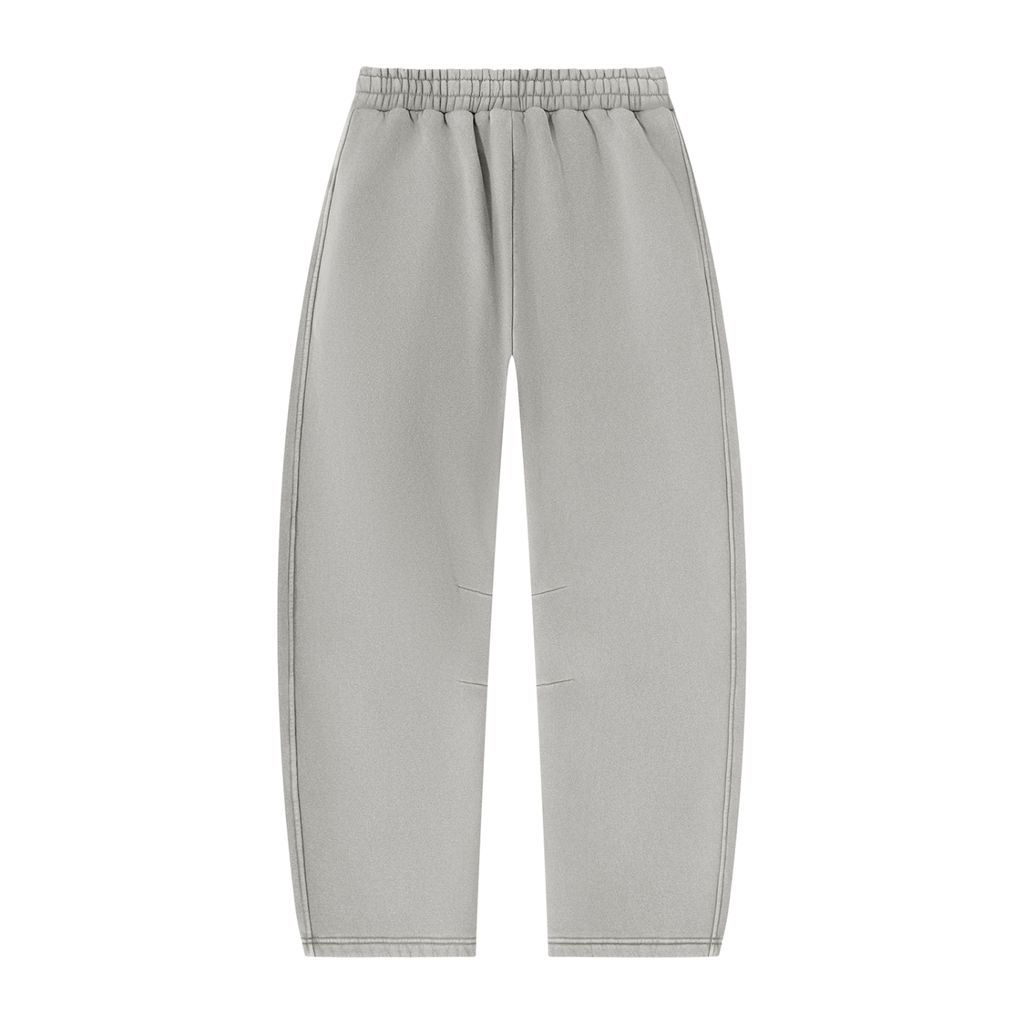 Pink Heel Sweatpants - Light Gray