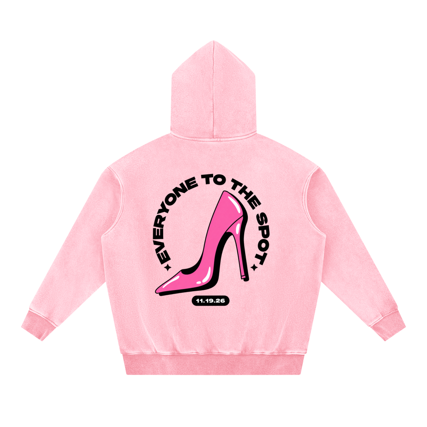 Everyone To The Spot Oversized Hoodie - Pink