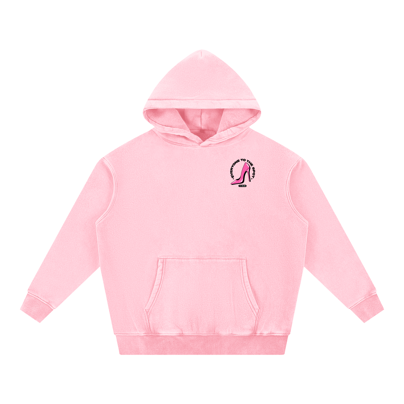 Everyone To The Spot Oversized Hoodie - Pink