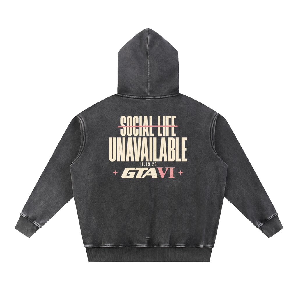 Social Life Oversized Hoodie - Black