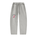 Pink Heel Sweatpants - Light Gray