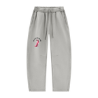 Pink Heel Sweatpants - Light Gray