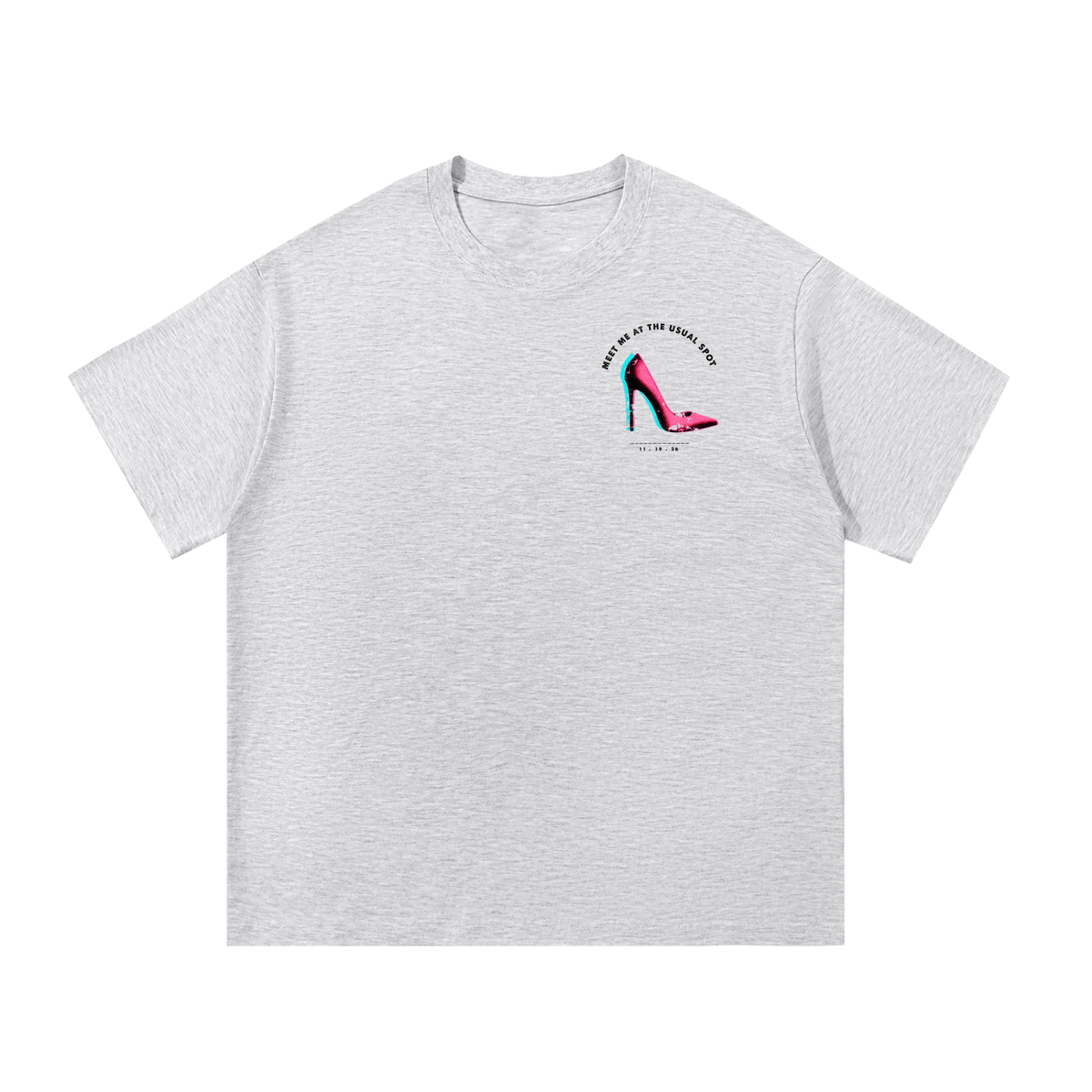 Usual Spot Tee - White Gray
