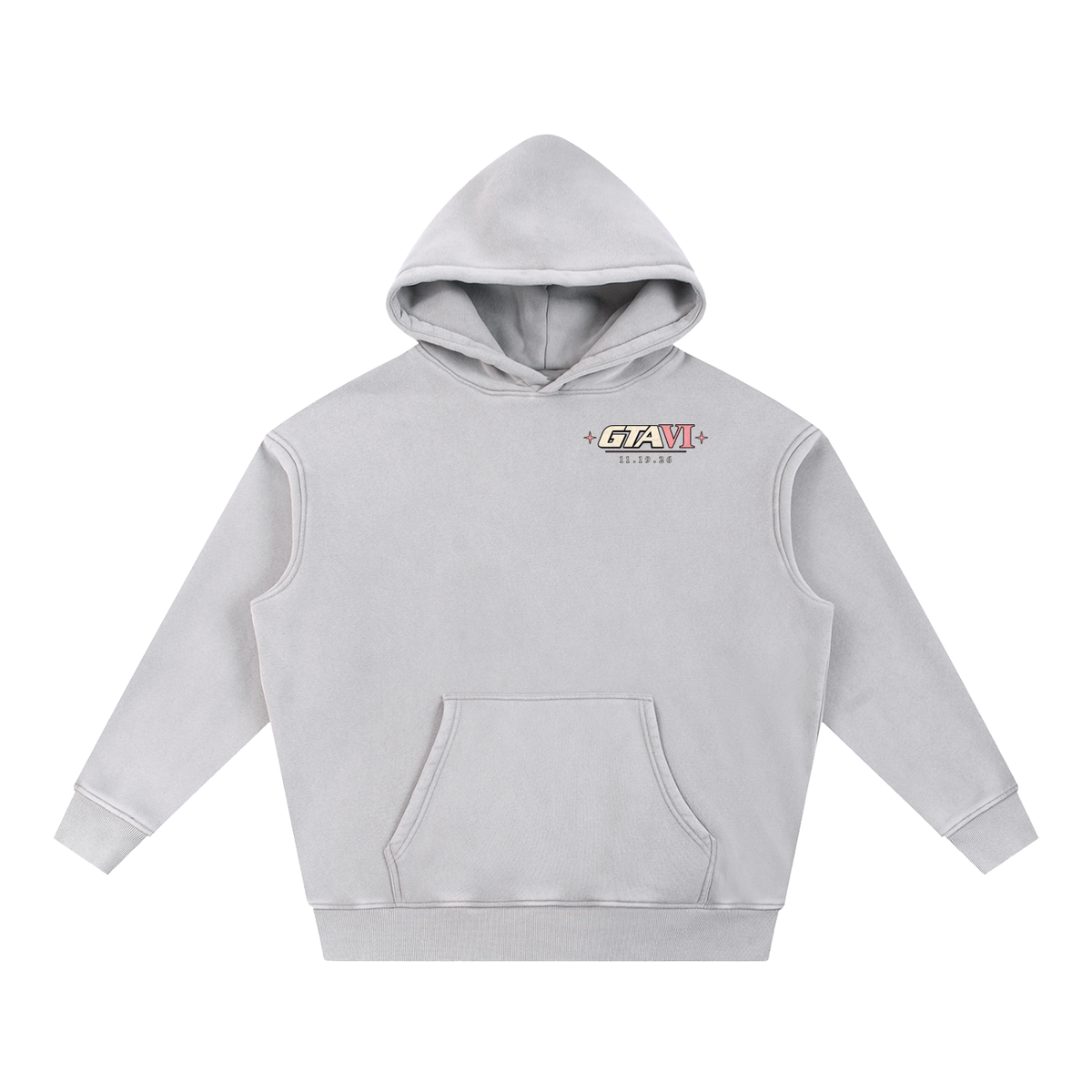 Social Life Oversized Hoodie - Light Gray