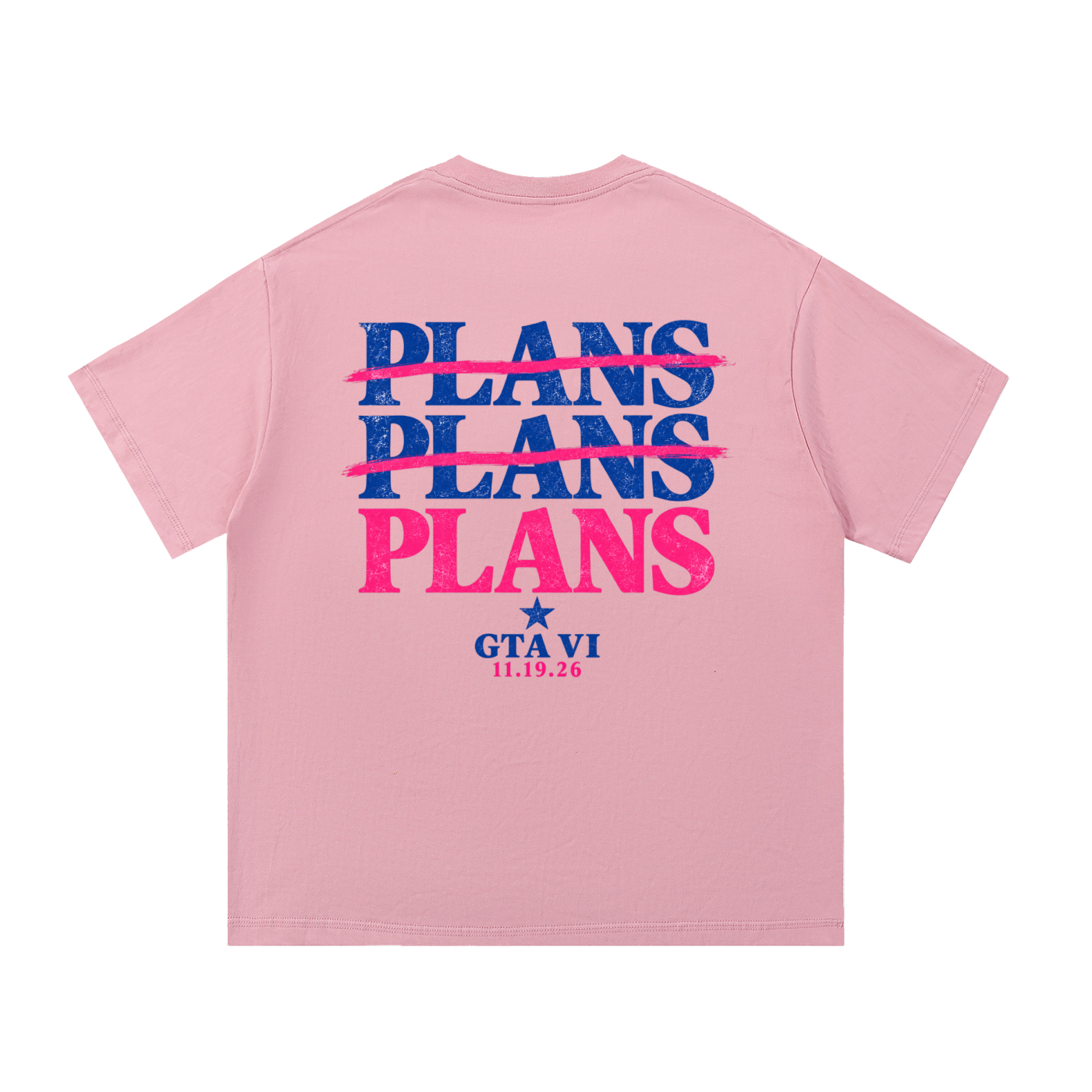 Plans Tee - Pink