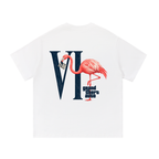 Flamingo Tee - White