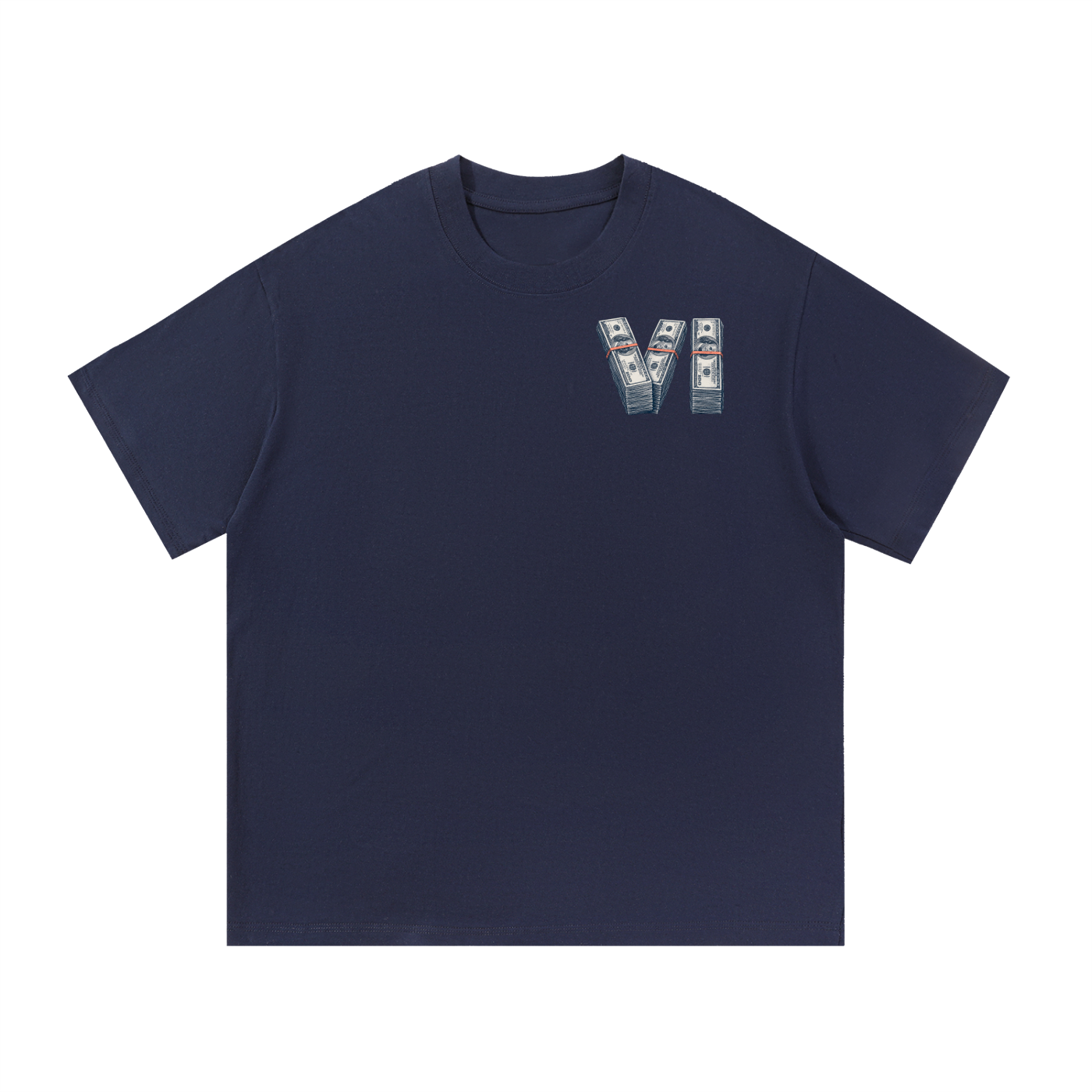 Banknote Tee - Navy Blue