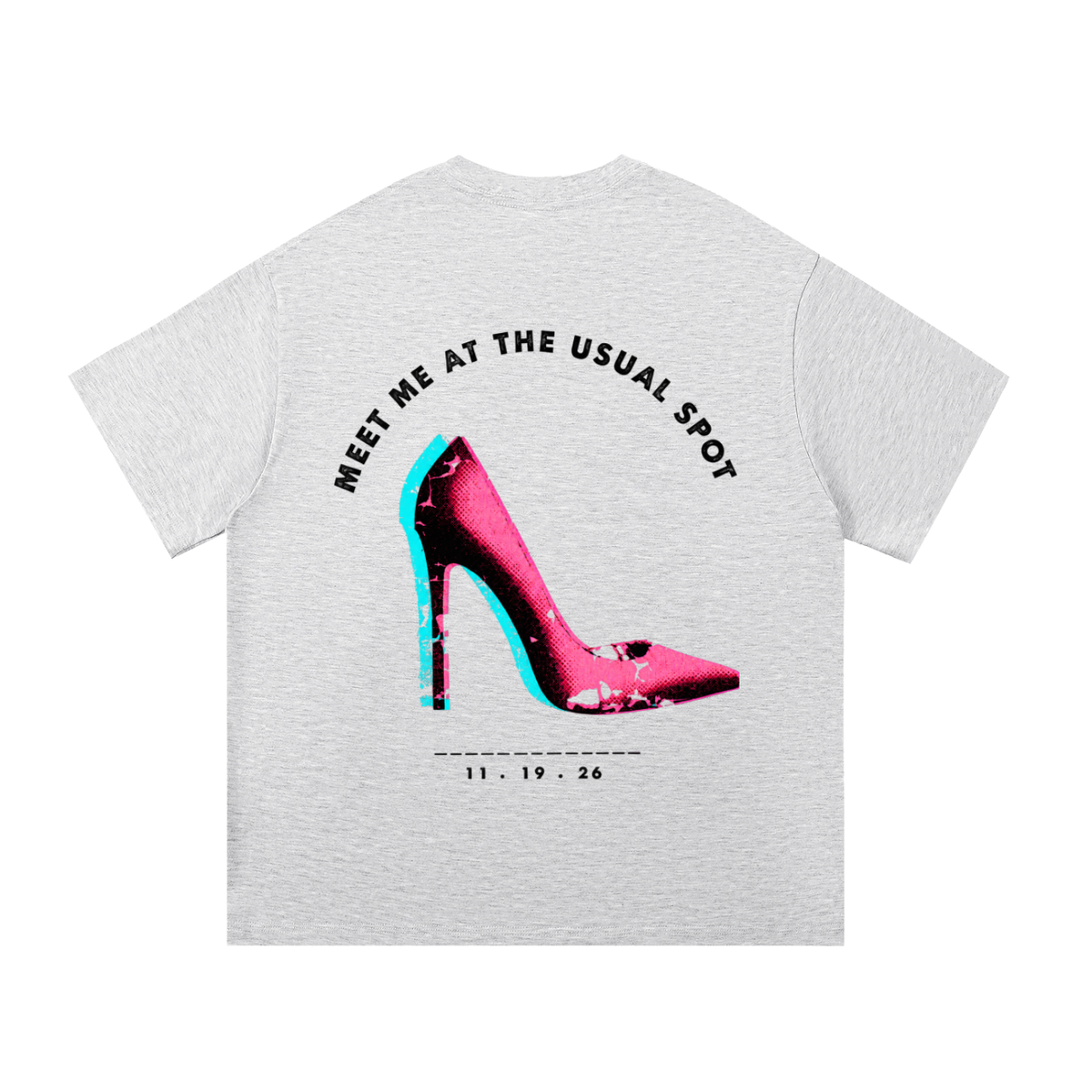 Usual Spot Tee - White Gray