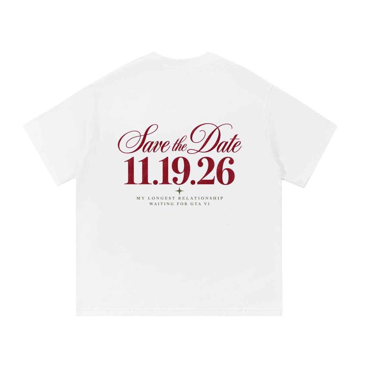 Save The Date Tee - White