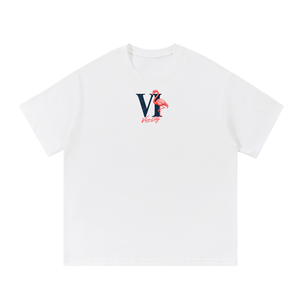 Flamingo Tee - White