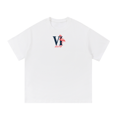 Flamingo Tee - White