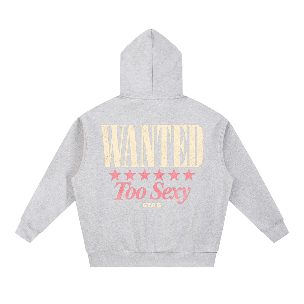 Too Sexy Oversized Hoodie - Flower Gray