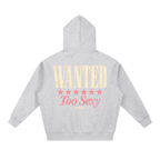 Too Sexy Oversized Hoodie - Flower Gray