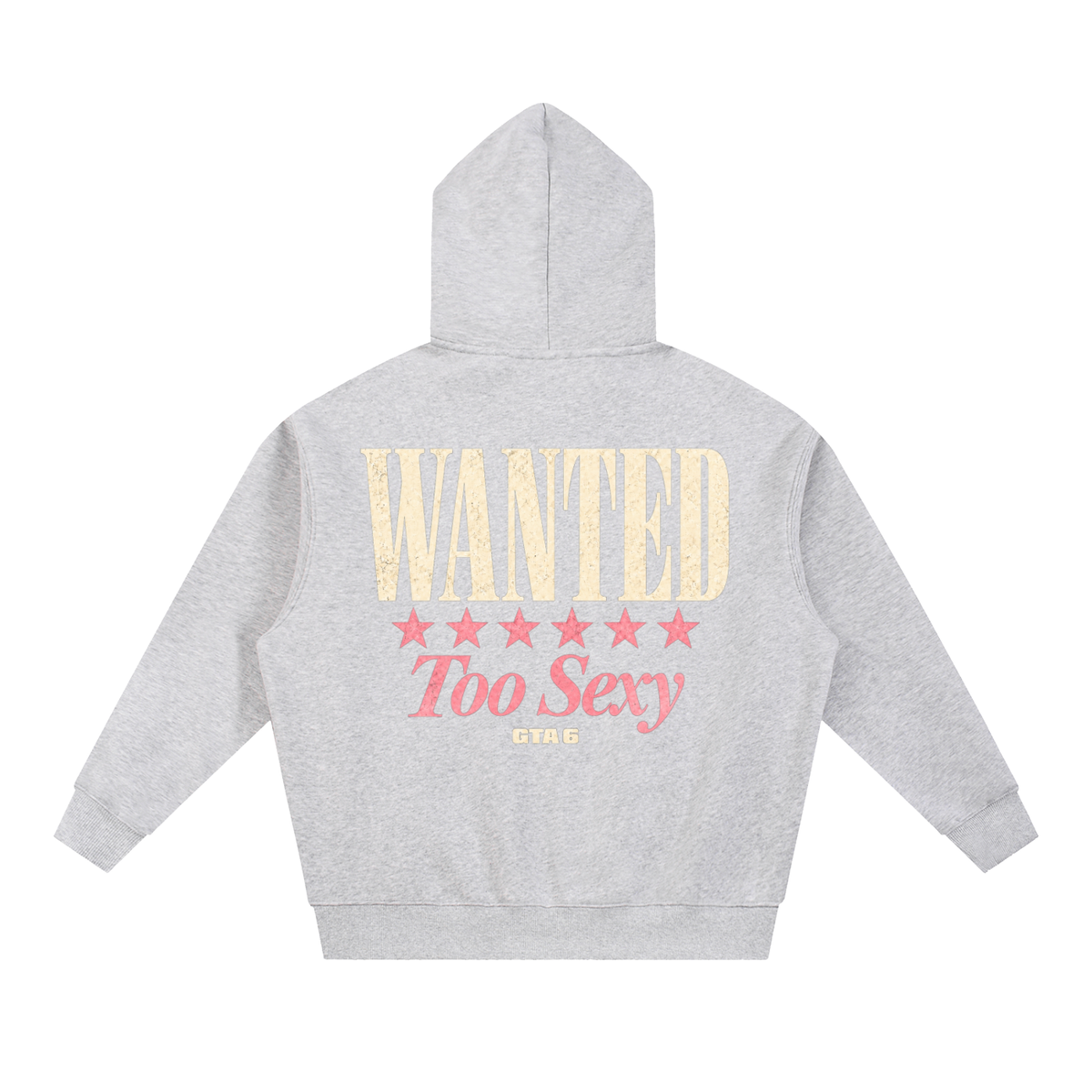 Too Sexy Oversized Hoodie - Flower Gray