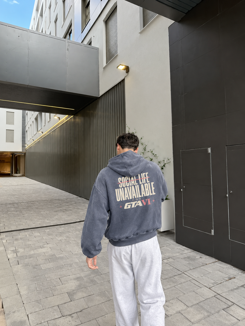 Social Life Oversized Hoodie - Royal Blue