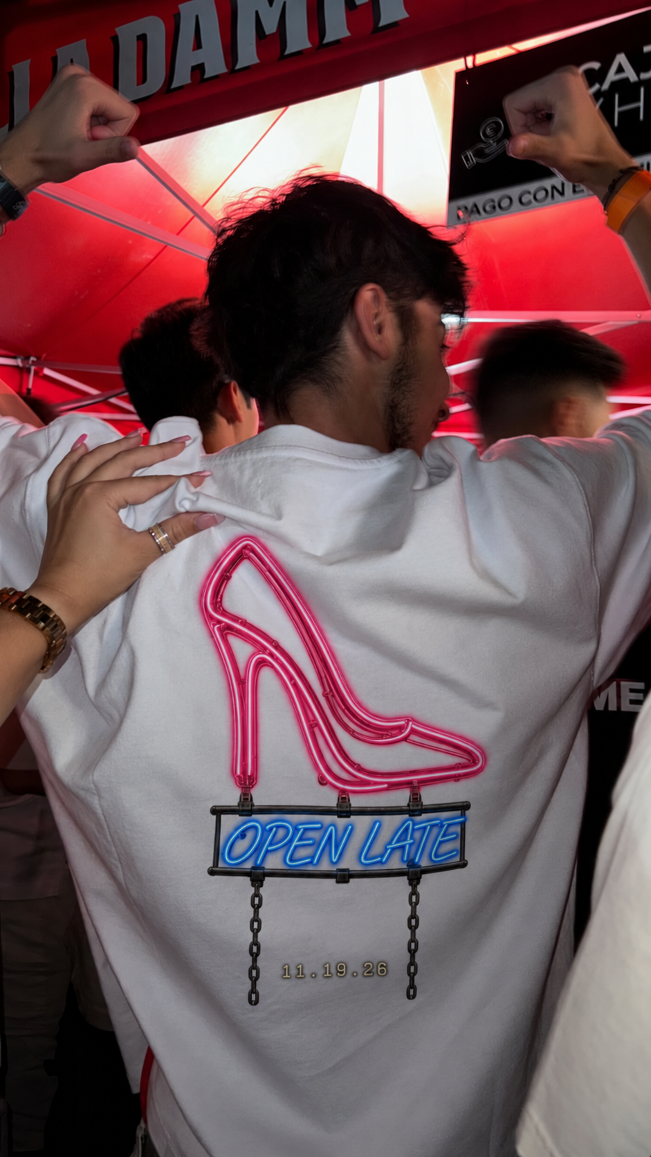 Open Late Tee - White