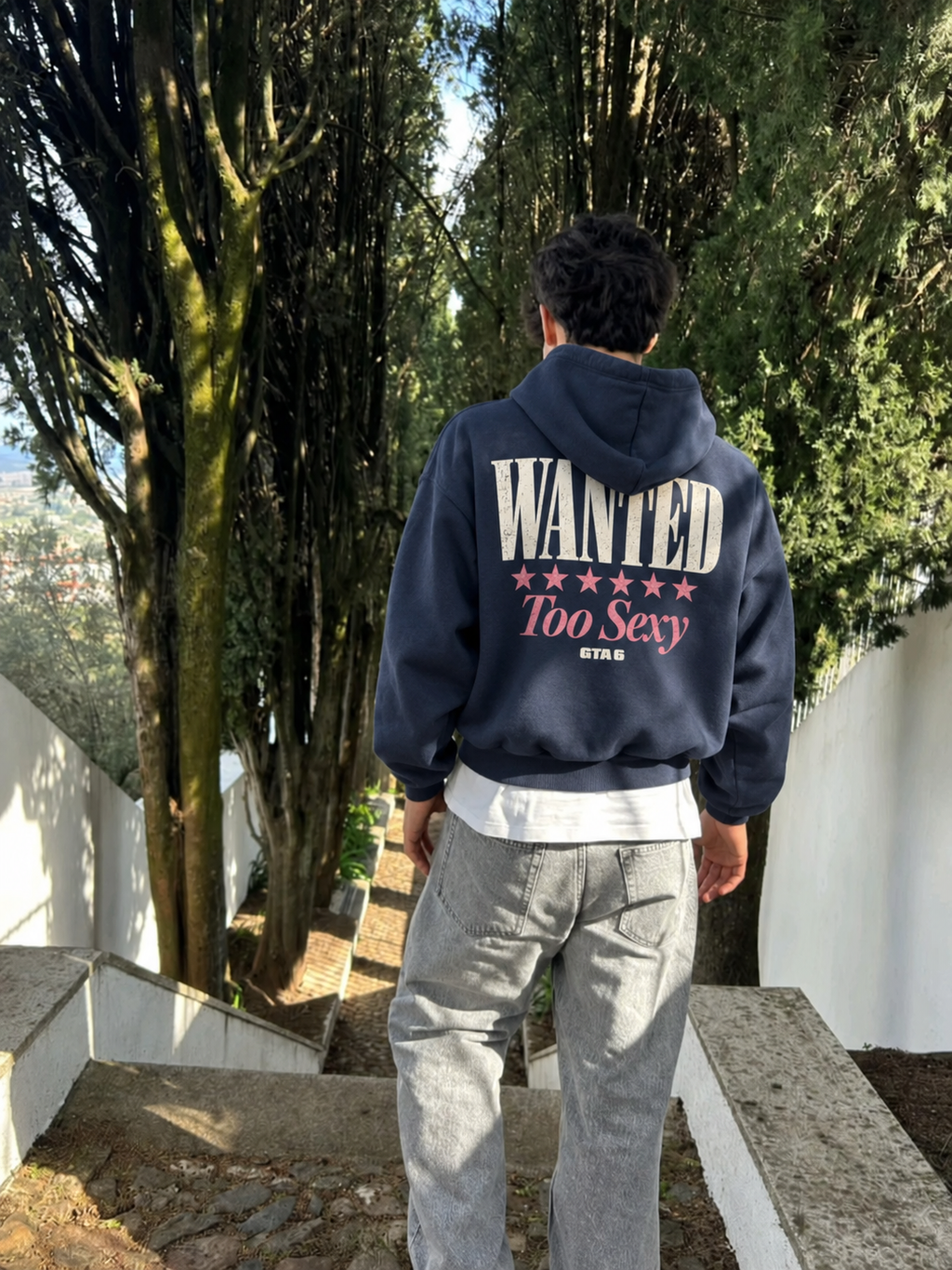 Too Sexy Oversized Hoodie - Navy Blue