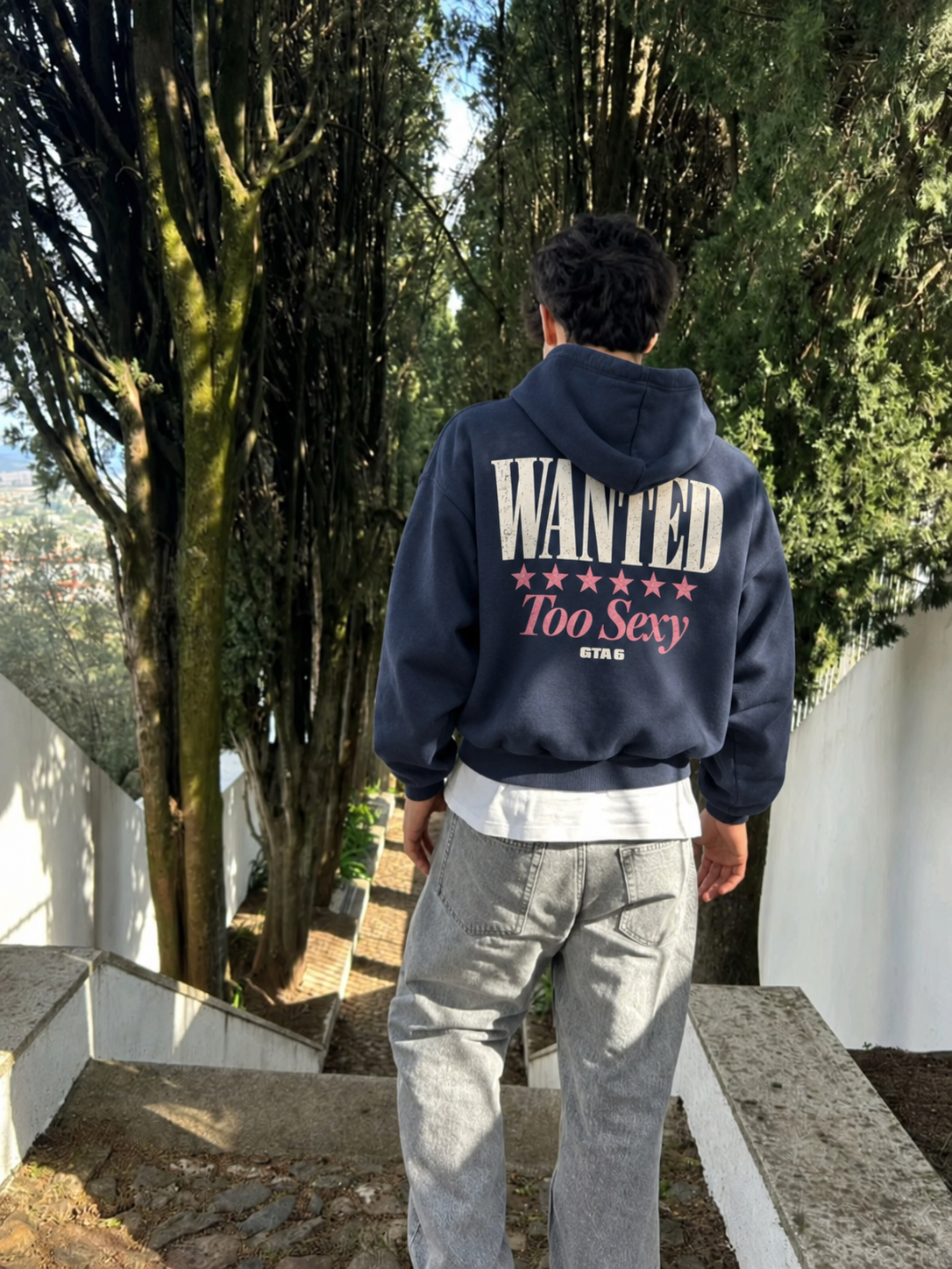 Too Sexy Oversized Hoodie - Navy Blue