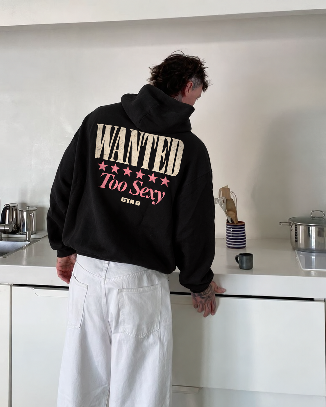 Too Sexy Oversized Hoodie - Black