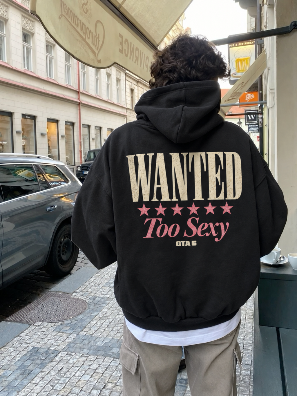 Too Sexy Oversized Hoodie - Black