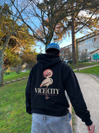 Flamingo Oversized Hoodie - Black