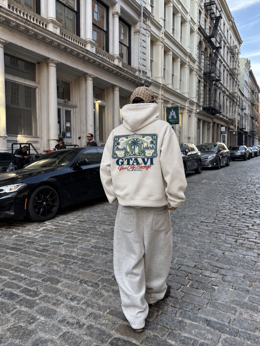 Banknote Oversized Hoodie - Mild Apricot