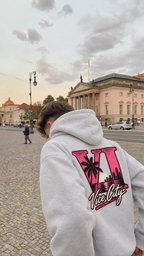 Palm Oversized Hoodie - Light Gray