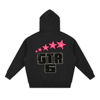 Six Star Oversized Hoodie - Black