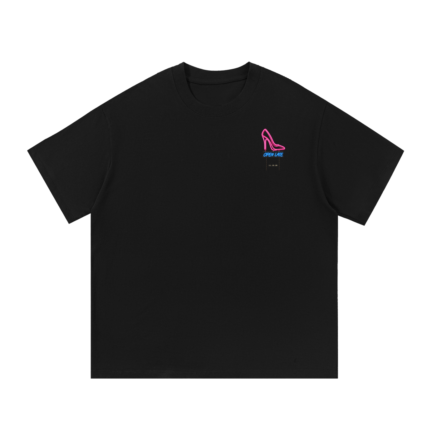 Open Late Tee - Black
