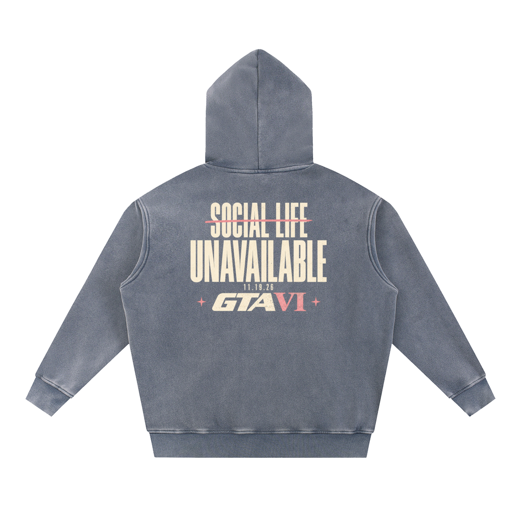 Social Life Oversized Hoodie - Royal Blue