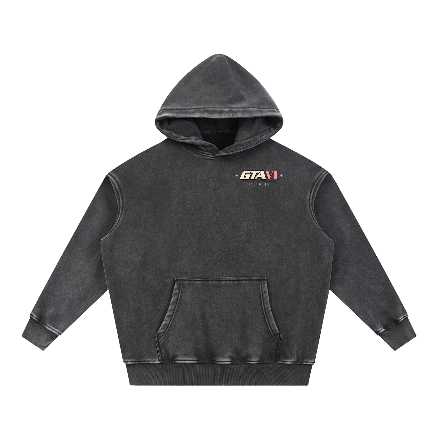 Social Life Oversized Hoodie - Black