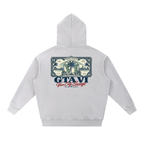 Banknote Oversized Hoodie - Light Gray