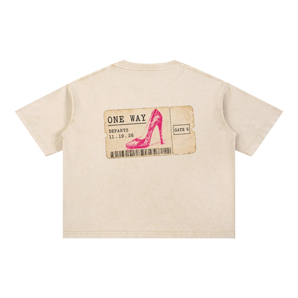 One Way Tee - Light Apricot