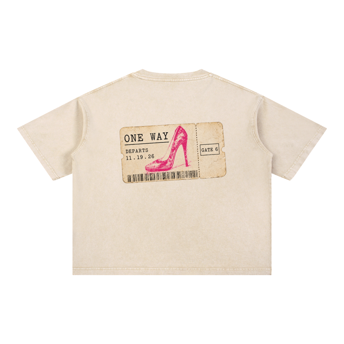 One Way Tee - Light Apricot